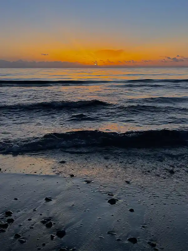 Coucher de soleil en colonie de vacances Enfance Populaire de Nice