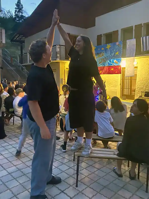 Soirée au centre de vacances Enfance Populaire de Nice